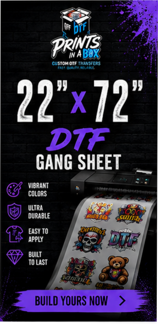22" x 72" DTF Gang Sheet