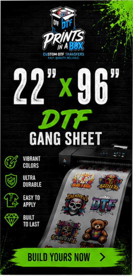 22" x 96" DTF Gang Sheet
